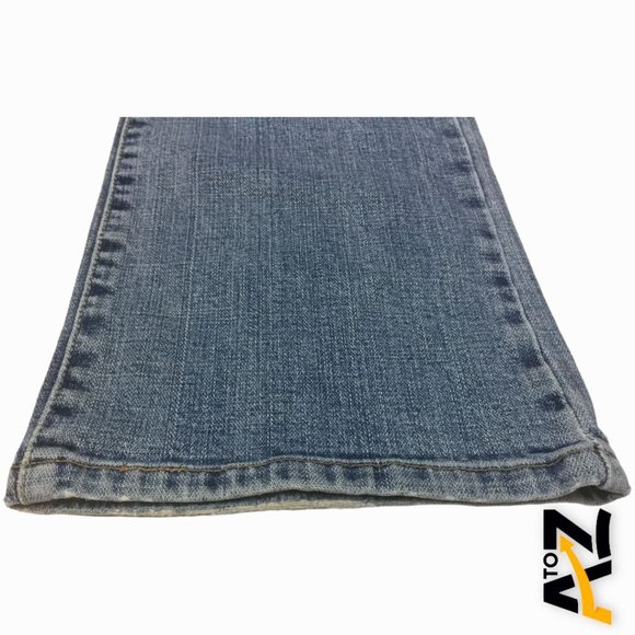 Levis 315 Womens Shaping Boot Cut Jeans Size 6M Distressed Blue Stretch 5 Pocket - Picture 8 of 12